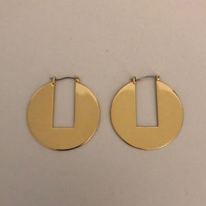J Crew gold hoop earrings